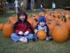 Lisa and Nolan picking out their pumpkins