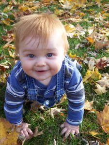 Nolan in the leaves
